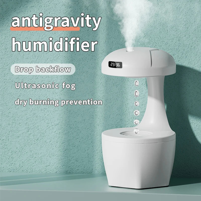 Mute Counter Current Humidifier Levitating Water Drops Cool Mist Maker Fogger Relieve Fatigue Anti-gravity Air Humidifier