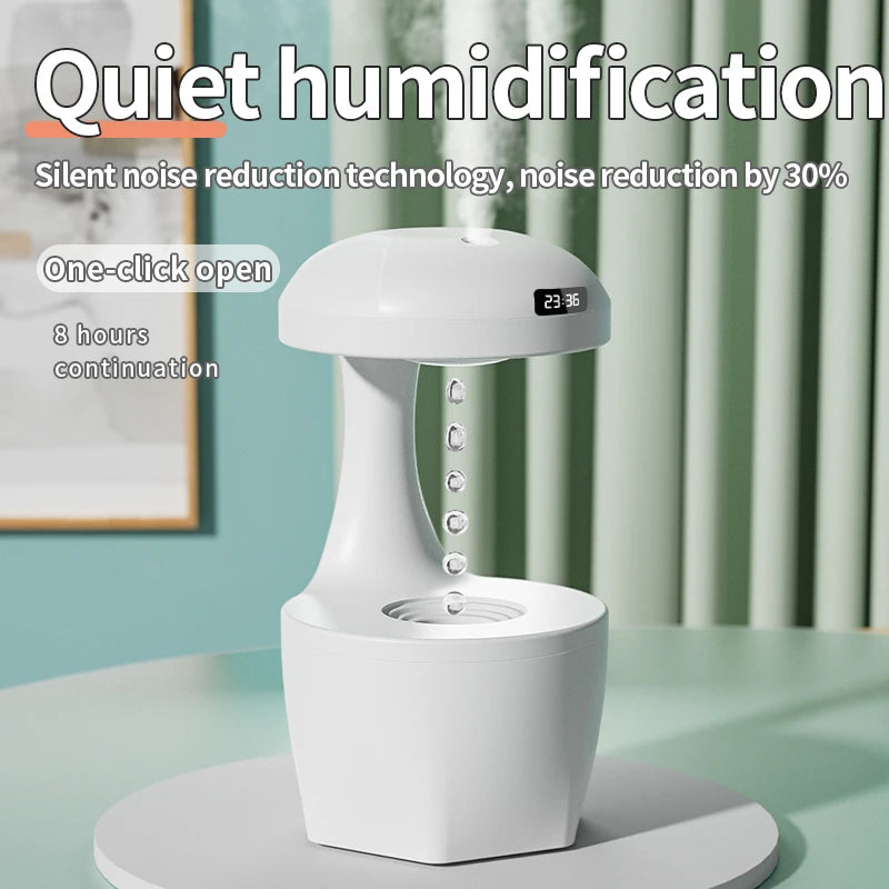 Mute Counter Current Humidifier Levitating Water Drops Cool Mist Maker Fogger Relieve Fatigue Anti-gravity Air Humidifier